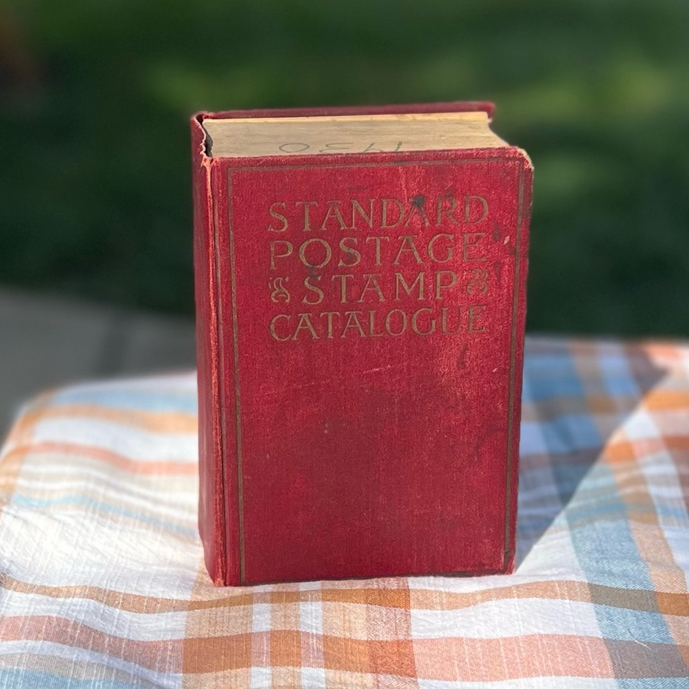 Vintage Antique Red Standard Postage & Stamp Catalogue Book